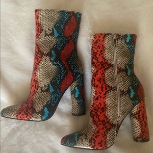 Dolls Kill faux snakeskin boots